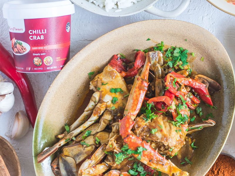 Chilli Crab Curry with Chilli Crab Masala Spice Mix